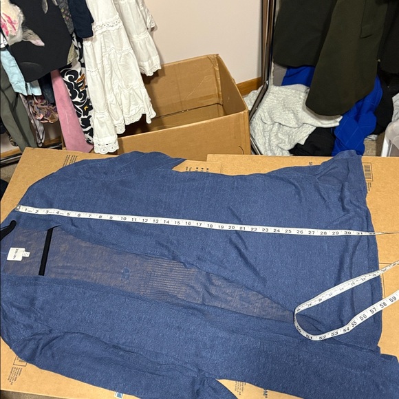 Nic + Zoe plus size 1X linen blend open front cardigan 3/4 sleeve minimalist - Picture 7 of 10